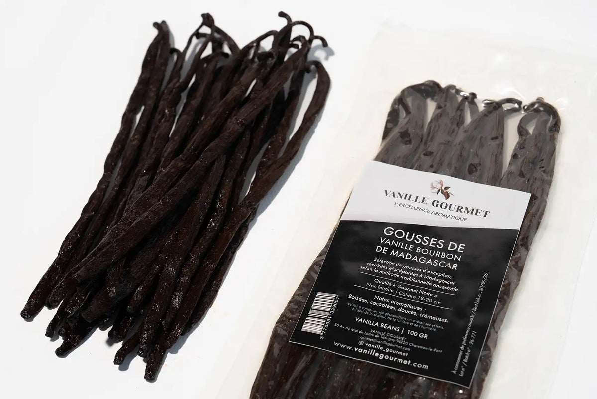 20 Gousses De VANILLE BOURBON GOURMET De Madagascar 14/16 Cm Millésime 2024 Gousses Fraîches Longue Conservation, Sachet Fraîcheur Refermable Sans Arômes Artificiels