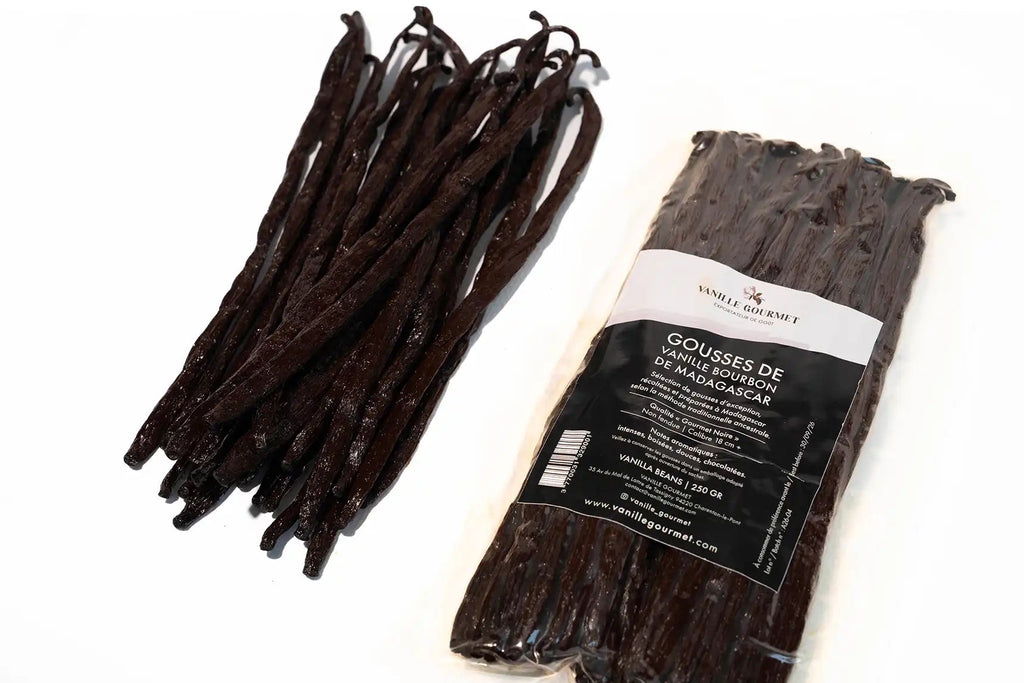 Gousses de Vanille Bourbon d’exception de Madagascar – 250 g (sous vide) – soit ± 50 gousses en moyenne
